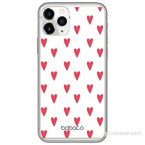 ERT GROUP mobiltelefonfodral för Apple Iphone 11 PRO originalt och officiellt licensierat Babaco mönster Hearts 004 Vit optimalt anpassad till formen på mobiltelefonen, gedeeltelijk transparant 5904805017452