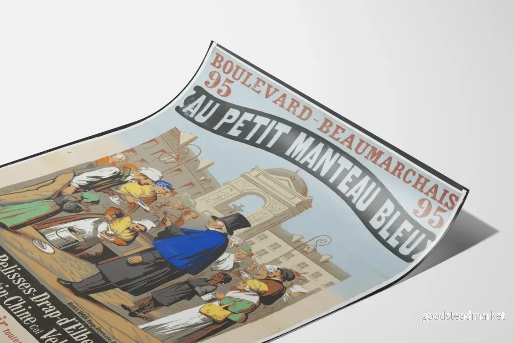 Vintageposter Boulevard Beaumarchais vid den lilla blåa kavajen - Bild 3