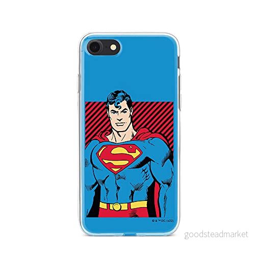 ERT GROUP mobiltelefonfodral för Iphone 7/8/ SE 2/ 3 originalt och officiellt licensierat DC mönster Superman 029 optimalt anpassad till formen på mobiltelefonen, fodral tillverkad av TPU plast 5905131567994