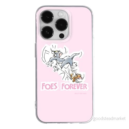 ERT GROUP mobiltelefonfodral för Apple Iphone 14 PRO originalt och officiellt licensierat Tom and Jerry mönster 010 anpassad till formen på mobiltelefonen, fodral tillverkad av TPU plast 5905131920157