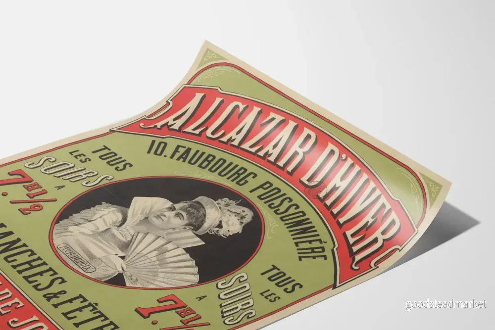 Vintageposter av Alcazar d'Hiver med Mlle Bepoix - Bild 3