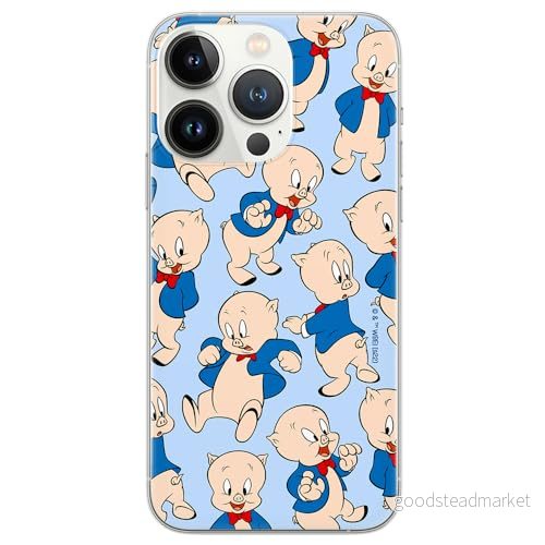 ERT GROUP mobiltelefonfodral för Iphone 13 PRO MAX originalt och officiellt licensierat Looney Tunes mönster Porky Pig 001 anpassad till formen på mobiltelefonen, fodral tillverkad av TPU plast 5905511617011