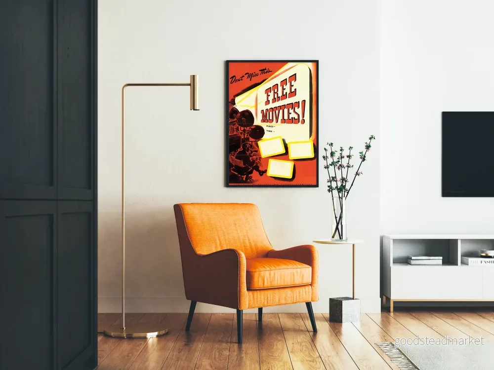 Vintageposter för gratisfilmer - Retro filmväggdekoration - Bild 2