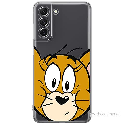 ERT GROUP mobiltelefonfodral för Samsung S21 FE originalt och officiellt licensierat Tom and Jerry mönster 002 optimalt anpassad till formen på mobiltelefonen, gedeeltelijk transparant 5903932981018