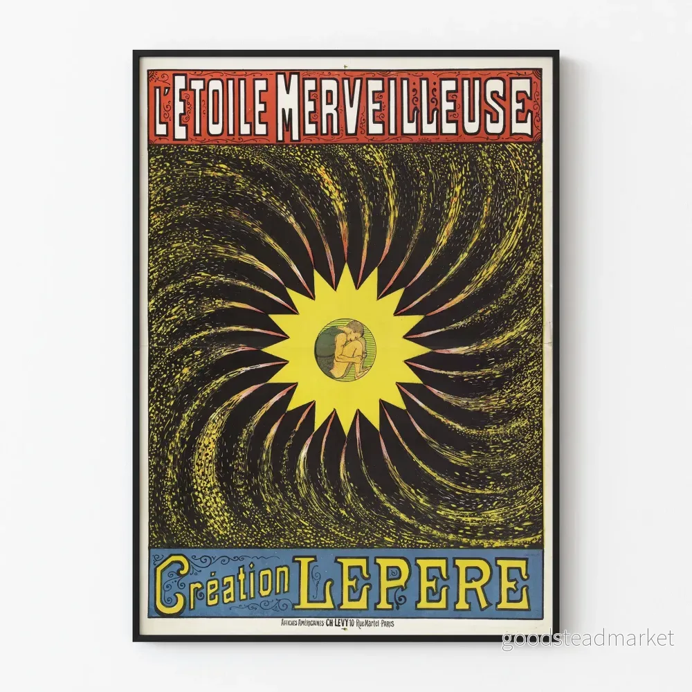 Vintageposter L'Étoile Merveilleuse Skapelse Lepère