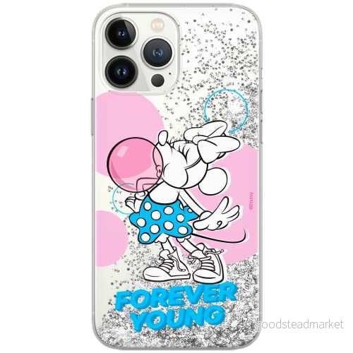 ERT GROUP mobiltelefonfodral för Apple Iphone 12 PRO MAX originalt och officiellt licensierat Disney mönster Minnie 055 Vit optimalt anpassad till formen på mobiltelefonen, med glitter overflow effekt 5903040383124