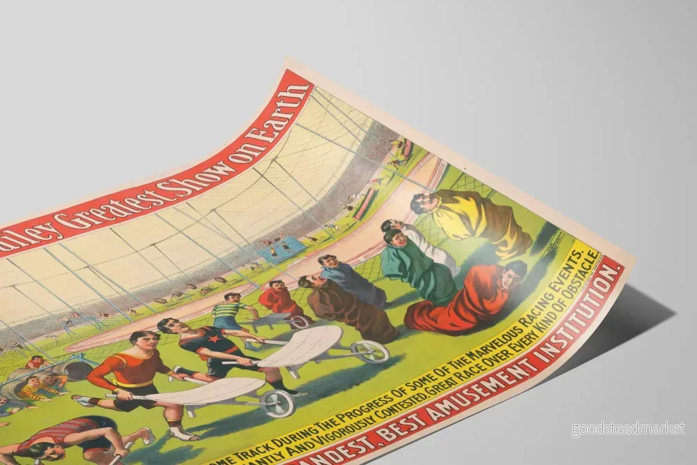 Vintageposter Barnum & Bailey Greatest Show on Earth - Ursprungskurs på Big Hippodrome - Bild 2