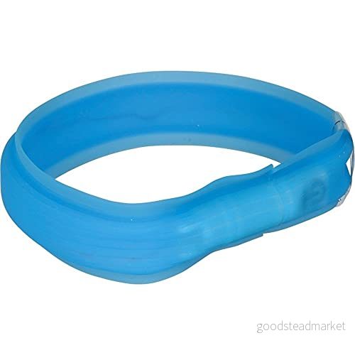 Trixie Flash Light Band USB Adjustable LED Safety Collar Blue Size: M L 50cm/30mm 4053032126718