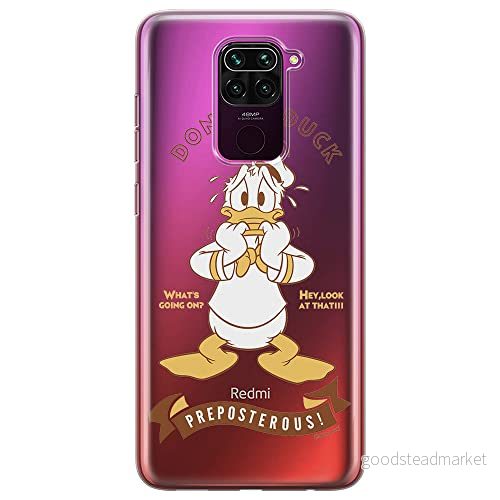 ERT GROUP mobiltelefonfodral för Xiaomi REDMI NOTE 9 originalt och officiellt licensierat Disney mönster Donald 004 optimalt anpassad till formen på mobiltelefonen, gedeeltelijk transparant 5903040334997