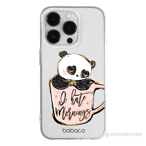 ERT GROUP mobiltelefonfodral för Apple Iphone 14 PRO originalt och officiellt licensierat Babaco mönster Panda 005 optimalt anpassad till formen på mobiltelefonen, gedeeltelijk transparant 5905131917768