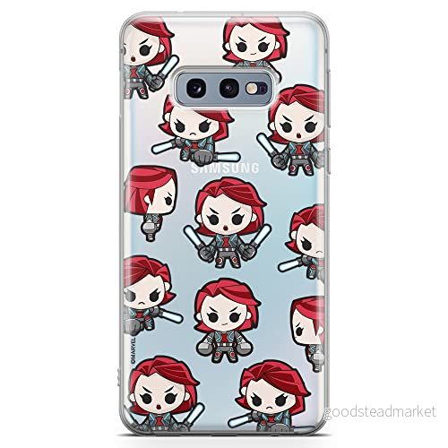 ERT GROUP mobiltelefonfodral för Samsung S10e originalt och officiellt licensierat Marvel mönster Black Widow 013 optimalt anpassad till formen på mobiltelefonen, gedeeltelijk transparant 5904805234231