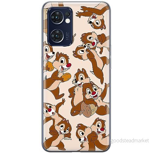 ERT GROUP mobiltelefonfodral för Oppo RENO 7 5G originalt och officiellt licensierat Disney mönster Chip & Dale 004 optimalt anpassad till formen på mobiltelefonen, fodral tillverkad av TPU plast 5905795021351