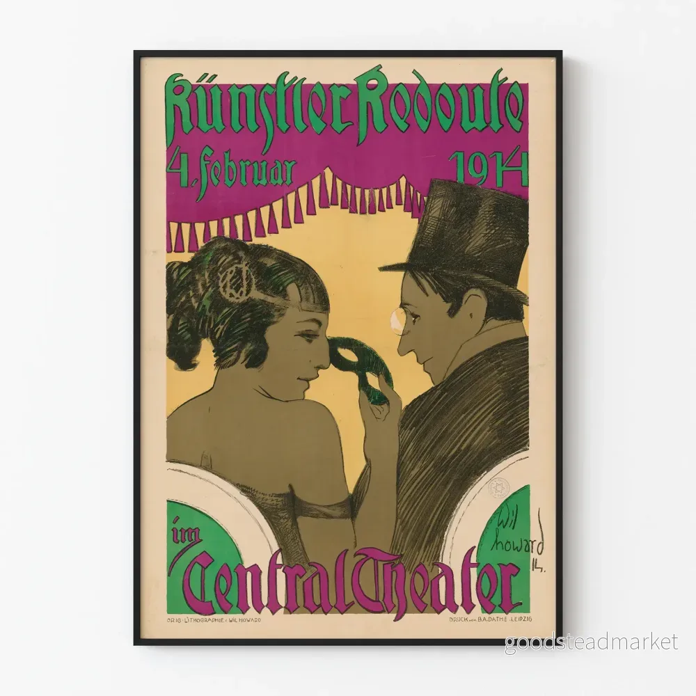 Poster Kunstler Redoute 1914 för vintage väggdekoration