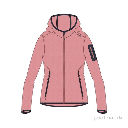 CMP Knit Tech damjacka med fast huva, Orchid Lotus, 40 8058949849503