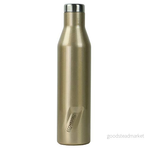 EcoVessel's ASPEN 750ml 750ml, gulddammvakuumisolerad dricksflaska 702865477804