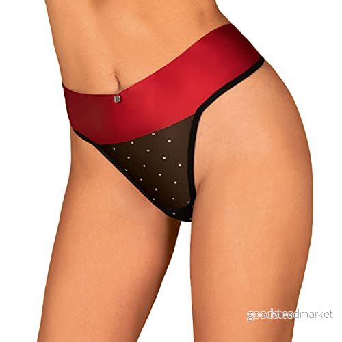 Obsessive Tienesy Stringtrosa för dam, Black, S/M 5901688234532