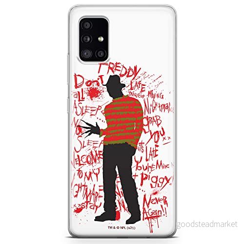 ERT GROUP mobiltelefonfodral för Samsung A51 originalt och officiellt licensierat Horror mönster Nightmare of Elm Street 010 anpassad till formen på mobiltelefonen, fodral tillverkad av TPU plast 5905511092177