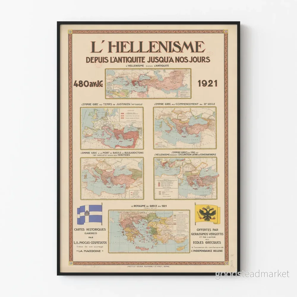Historisk poster om hellenismen från antiken till 1921 Historisk poster om hellenismen från antiken till 1921
