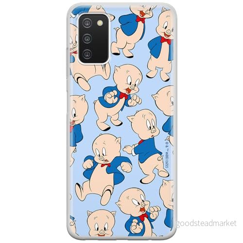 ERT GROUP mobiltelefonfodral för Samsung A03S originalt och officiellt licensierat Looney Tunes mönster Porky Pig 001 optimalt anpassad till formen på mobiltelefonen, fodral tillverkad av TPU plast 5905511617073