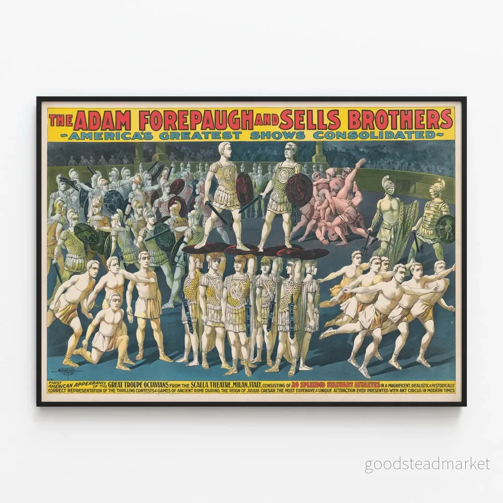 Vintageposter för Troupe Octavians från Scala-teatern i Milano