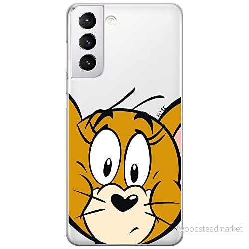 ERT GROUP mobiltelefonfodral för Samsung S21 originalt och officiellt licensierat Tom and Jerry mönster 002 optimalt anpassad till formen på mobiltelefonen, gedeeltelijk transparant 5903932296907