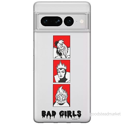 ERT GROUP mobiltelefonfodral för Google PIXEL 7 PRO originalt och officiellt licensierat Disney mönster Villains 001 optimalt anpassad till formen på mobiltelefonen, gedeeltelijk transparant 5905795181772