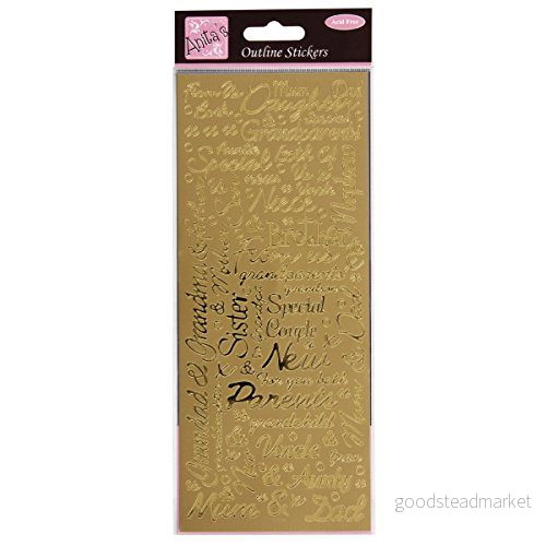 Anitas klistermärken, guld, en storlek 5038041937004 Anitas klistermärken, guld, en storlek 5038041937004