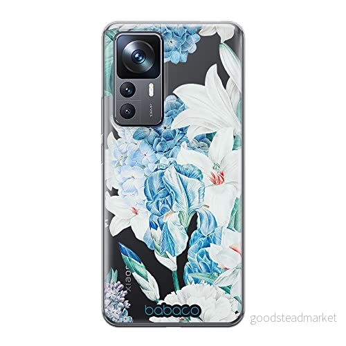 ERT GROUP mobiltelefonfodral för Xiaomi 12T/12T pro/K50 Ultra originalt och officiellt licensierat Babaco mönster Flowers 026 optimalt anpassad till formen på mobiltelefonen, gedeeltelijk transparant 5905511586058