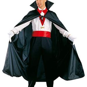 Cape Cloak disguise fancy dress with lapel revers (One size adult), black 8026196190709