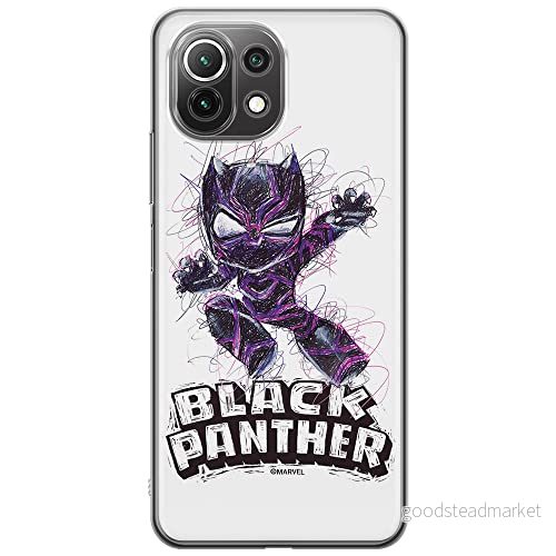 ERT GROUP mobiltelefonfodral för Xiaomi 11 LITE 4G/5G originalt och officiellt licensierat Marvel mönster Black Panther 017, fodral tillverkad av TPU plast 5904805233012