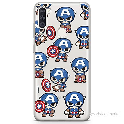 ERT GROUP mobiltelefonfodral för Samsung A03S originalt och officiellt licensierat Marvel mönster Captain America 029 optimalt anpassad till formen på mobiltelefonen, gedeeltelijk transparant 5904805319709