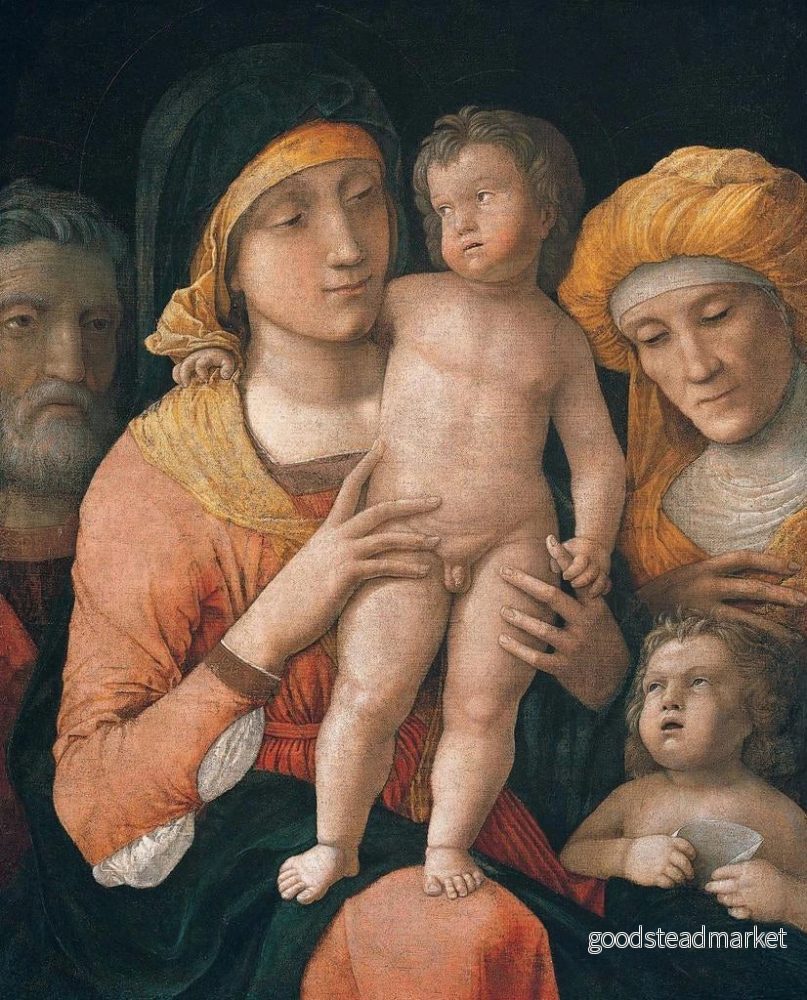 Målning La Vierge à l'Enfant avec les saints Joseph, Élisabeth et Jean-Baptiste - Andrea Mantegna | Konsttryck - Bild 2