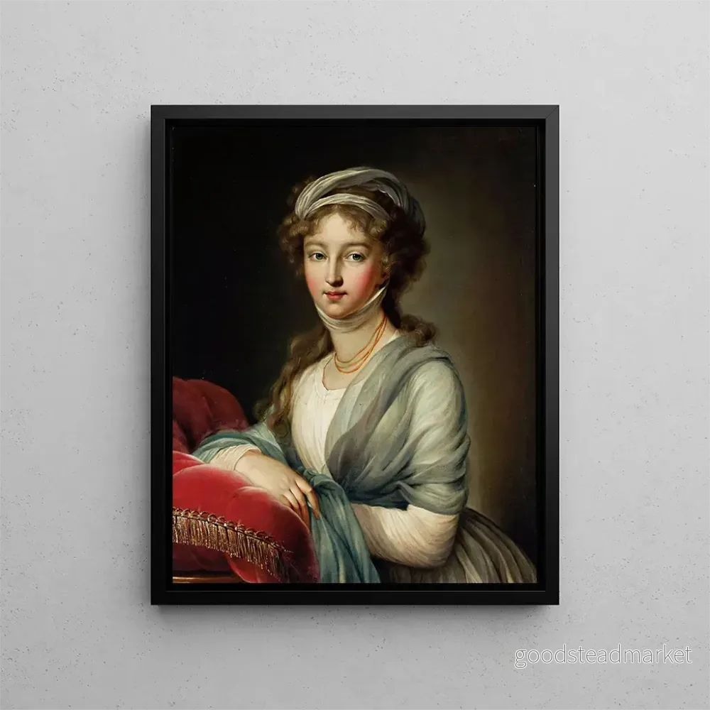 Målning Portrait d’Elzbieta Aleksiejewna, épouse de Cara Alexandre Ier – Élisabeth Louise Vigée le Brun | Konsttryck