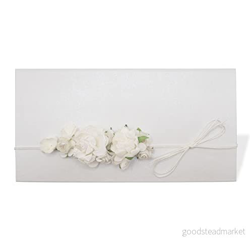 Decoraparty Kuvert Kassetthållare för bröllop, Pengar Dörr med Gift Dop Nattvardsgång Ceremoni Önskningar 10.5 x 19.5 cm Vit 8056249830467