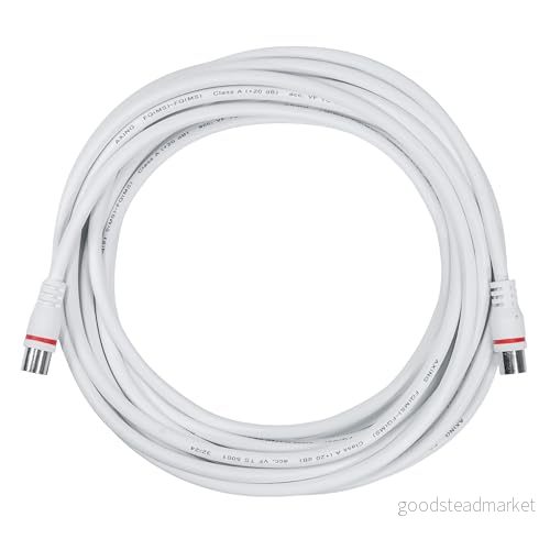 Axing EAK 901 80 terminalanslutningskabel 9 m F Quickfix kontakt 4 vägs skärmad modemkabel för kabelmodem DATA CATV kabel TV 7611682009163