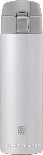 ZWILLING THERMO Isolerad flaska, Resemugg, Dubbel väggisolering, Med säkerhetslås, 450 ml, höjd: 22,8 cm, Vit 4009839533990 ZWILLING THERMO Isolerad flaska, Resemugg, Dubbel väggisolering, Med säkerhetslås, 450 ml, höjd: 22,8 cm, Vit 4009839533990