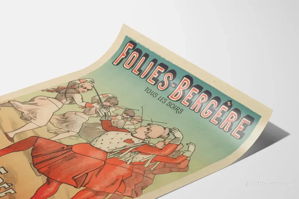 Poster Folies Bergère Les Femmes d'Épée Väggdekoration Vintage - Bild 3
