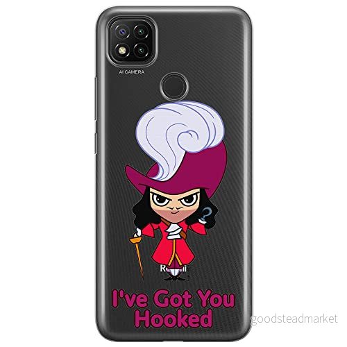 ERT GROUP mobiltelefonfodral för Xiaomi REDMI 9C originalt och officiellt licensierat Disney mönster James Hook 001 optimalt anpassad till formen på mobiltelefonen, gedeeltelijk transparant 5905131455239