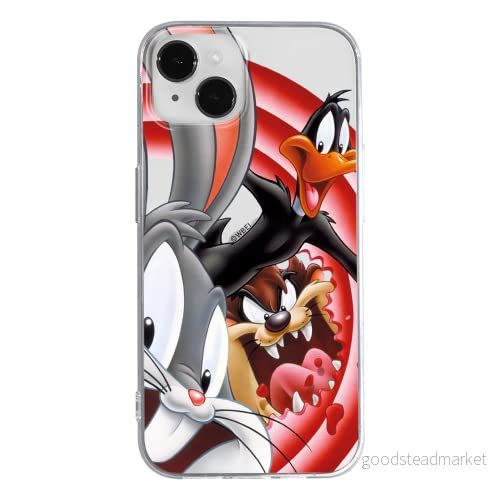 ERT GROUP mobiltelefonfodral för Apple Iphone 14 originalt och officiellt licensierat Looney Tunes mönster 006 optimalt anpassad till formen på mobiltelefonen, gedeeltelijk transparant 5905131890573