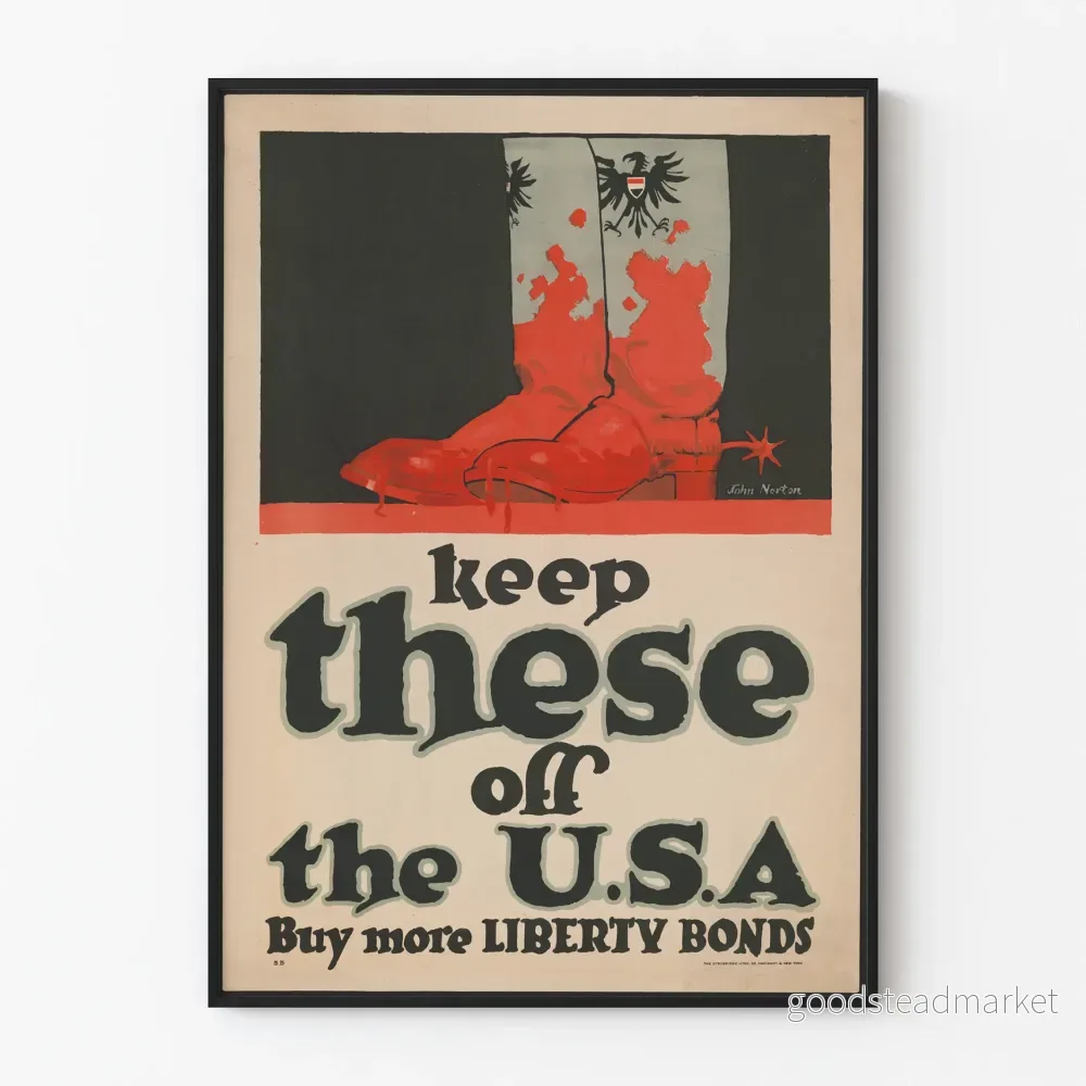 Vintage affisch krig - Liberty Bonds USA