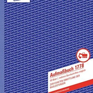 Avery Zweckform Mätningsbok 50 ark A4 Kopia självkopierande 4004182017784 Avery Zweckform Mätningsbok 50 ark A4 Kopia självkopierande 4004182017784