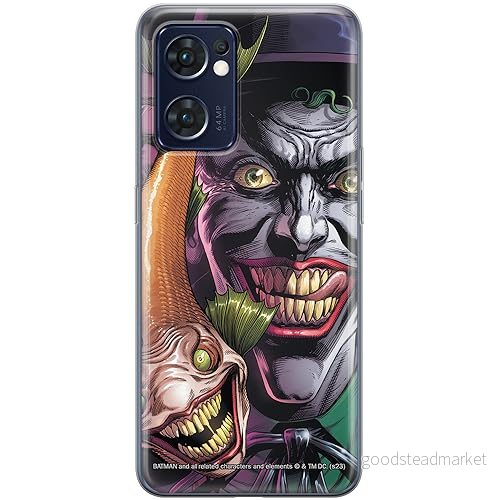 ERT GROUP mobiltelefonfodral för Oppo RENO 7 5G originalt och officiellt licensierat DC mönster Joker 021 optimalt anpassad till formen på mobiltelefonen, fodral tillverkad av TPU plast 5905795056117