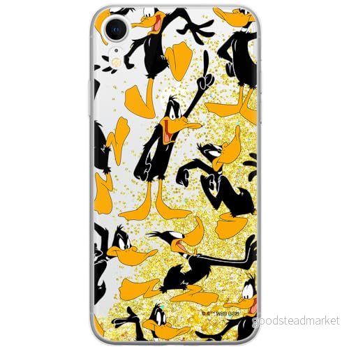 ERT GROUP mobiltelefonfodral för Apple Iphone XR originalt och officiellt licensierat Looney Tunes mönster Duffy 002 optimalt anpassad till formen på mobiltelefonen, med glitter overflow effekt 5905511662752