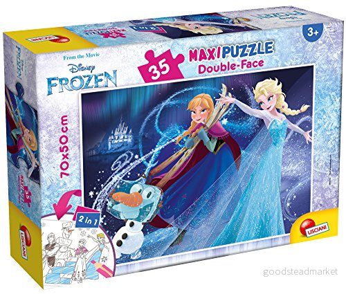 Disney 66711 Puzzle DF Supermaxi Frozen, storlek 70 x 50 cm. Med 35 delar, flerfärgad 8008324066711