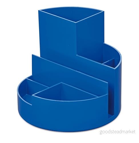 Maul Pennhållare, Original Rund Låda, 7 Fack, Blå, 140 x 125 mm Ø H, Högglänsande, 4117637, 1 Styck 4002390006316