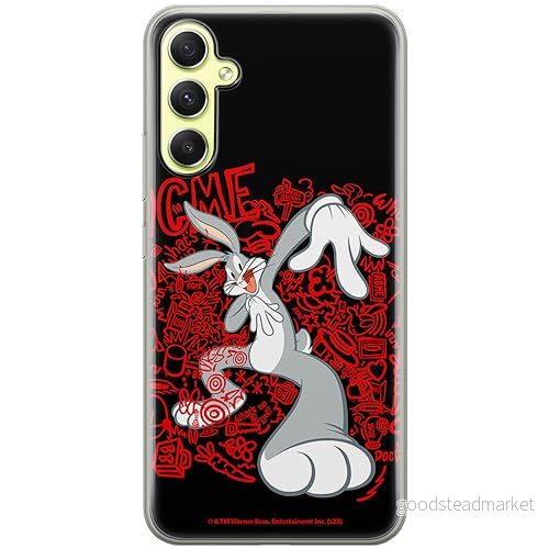 ERT GROUP mobiltelefonfodral för Samsung A34 5G originalt och officiellt licensierat Looney Tunes mönster Bugs 018 optimalt anpassad till formen på mobiltelefonen, fodral tillverkad av TPU plast 5905795082321