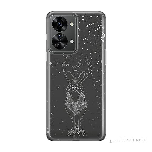 ERT GROUP mobiltelefonfodral för Oneplus NORD 2T 5G originalt och officiellt licensierat Disney mönster Olaf & Sven 001 optimalt anpassad till formen på mobiltelefonen, fodral tillverkad av TPU plast 5905511279202