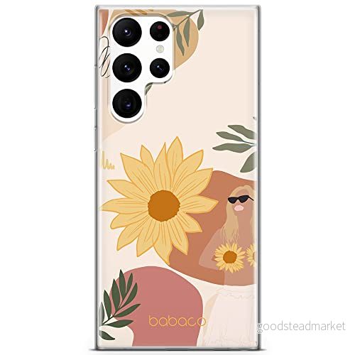 ERT GROUP mobiltelefonfodral för Samsung S22 ULTRA originalt och officiellt licensierat Babaco mönster Flowers 015 optimalt anpassad till formen på mobiltelefonen, fodral tillverkad av TPU plast 5904805285684