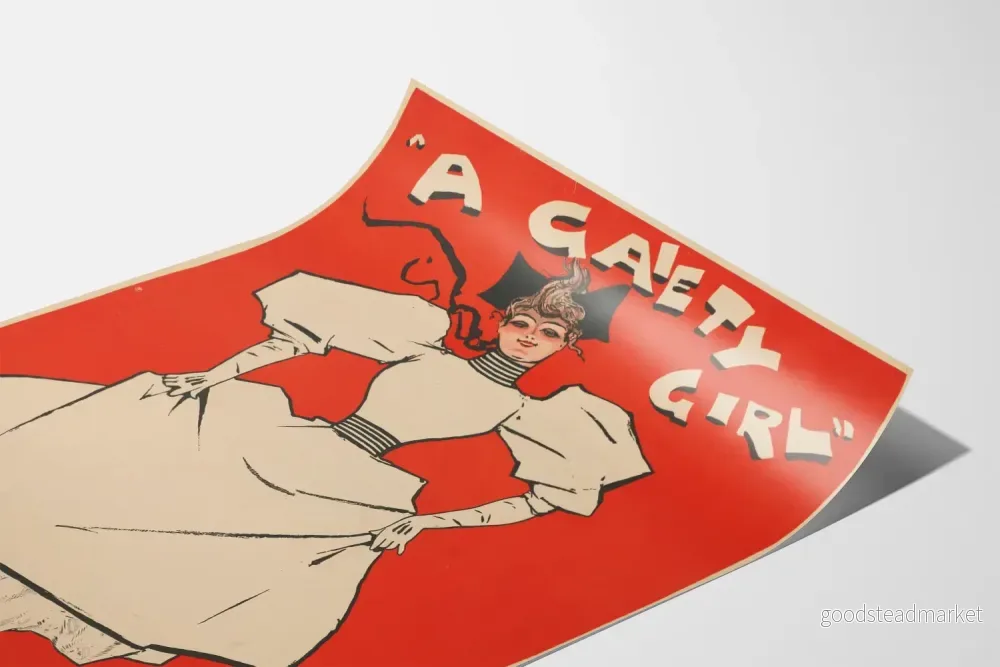 Vintageposter A Gaiety Girl - Konstnärlig väggdekoration poster - Bild 3