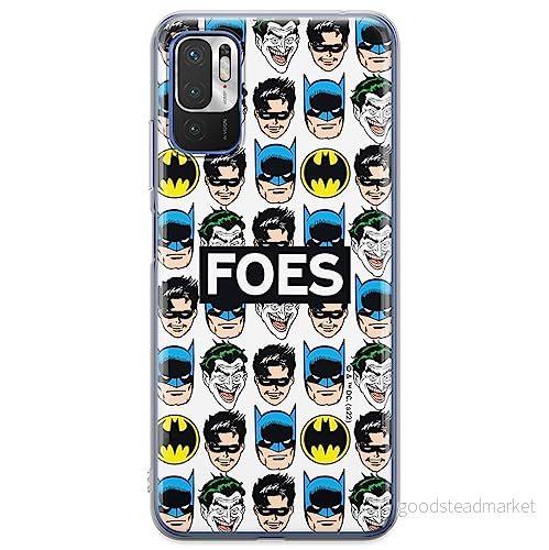 ERT GROUP mobiltelefonfodral för Xiaomi REDMI NOTE 10 5G / POCO M3 PRO originalt och officiellt licensierat DC mönster Batman 078 anpassad till formen på mobiltelefonen, gedeeltelijk transparant 5905131500823